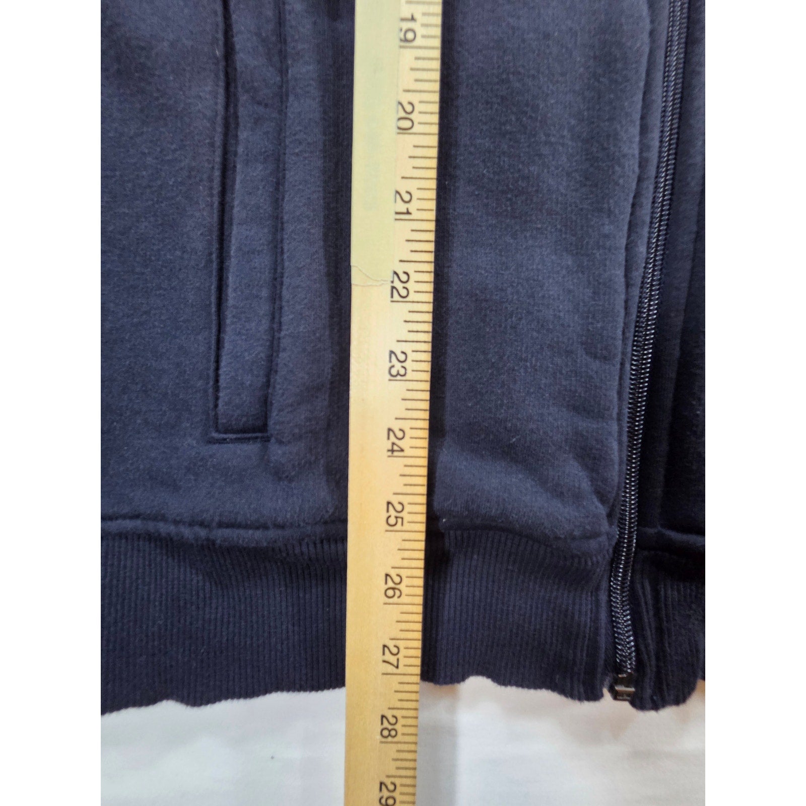 Calvin Klein Full Zip Fleece Jacket Blue Black – M