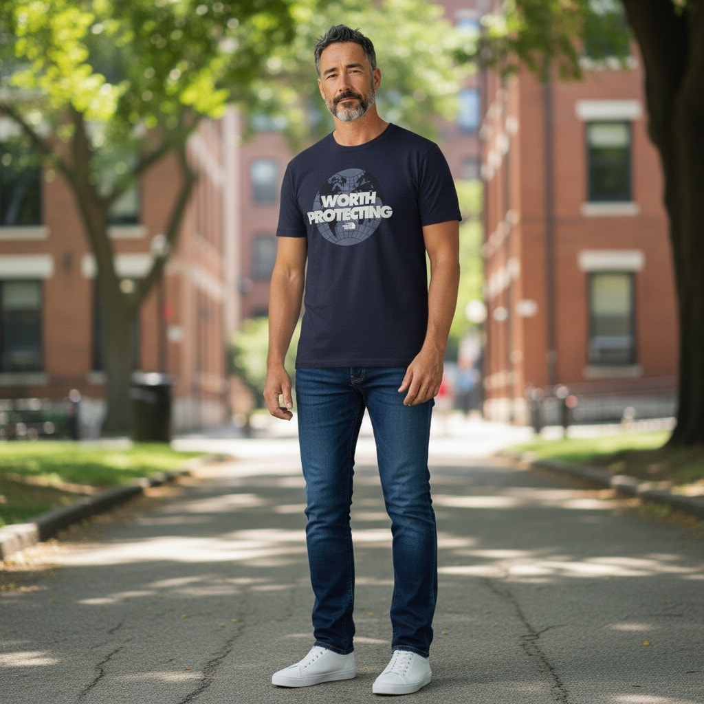 The North Face Worth Protecting Graphic T Shirt Navy – L