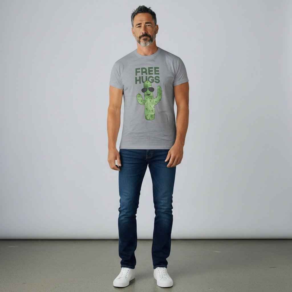 Anvil Free Hugs Graphic T Shirt Green – XL