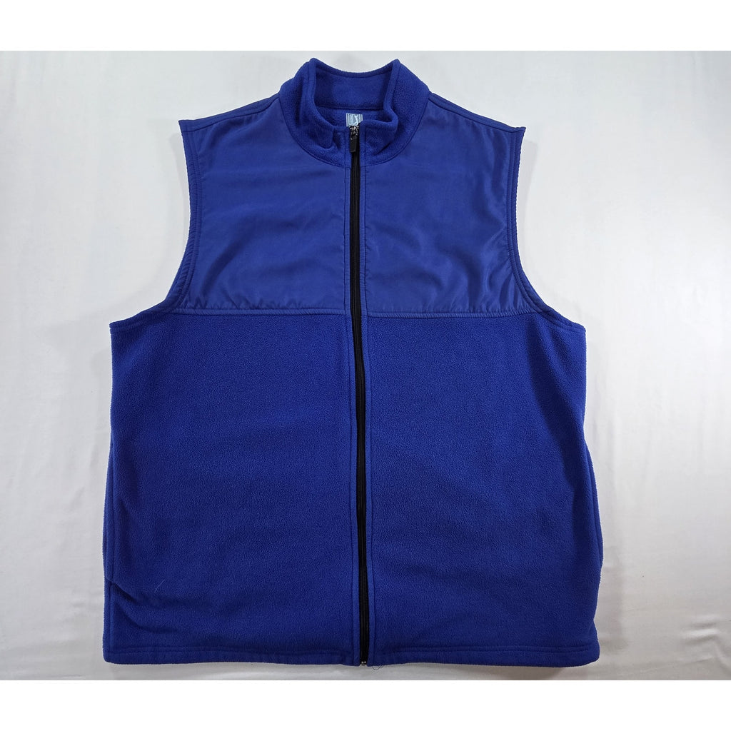 PGA Tour Full Zip Golf Vest Blue – L