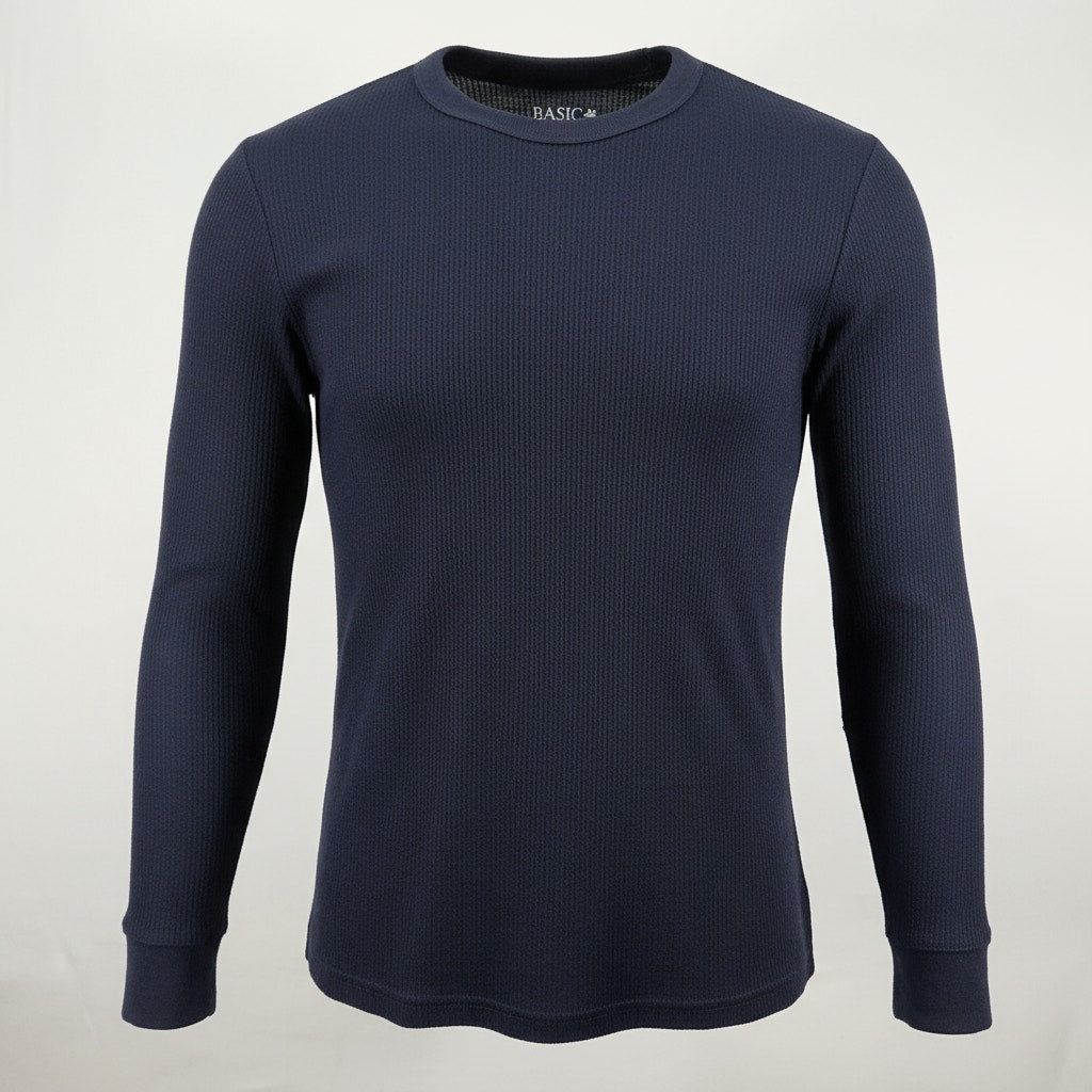 Basic + Lightweight Thermal Pajama Shirt – Black – Large