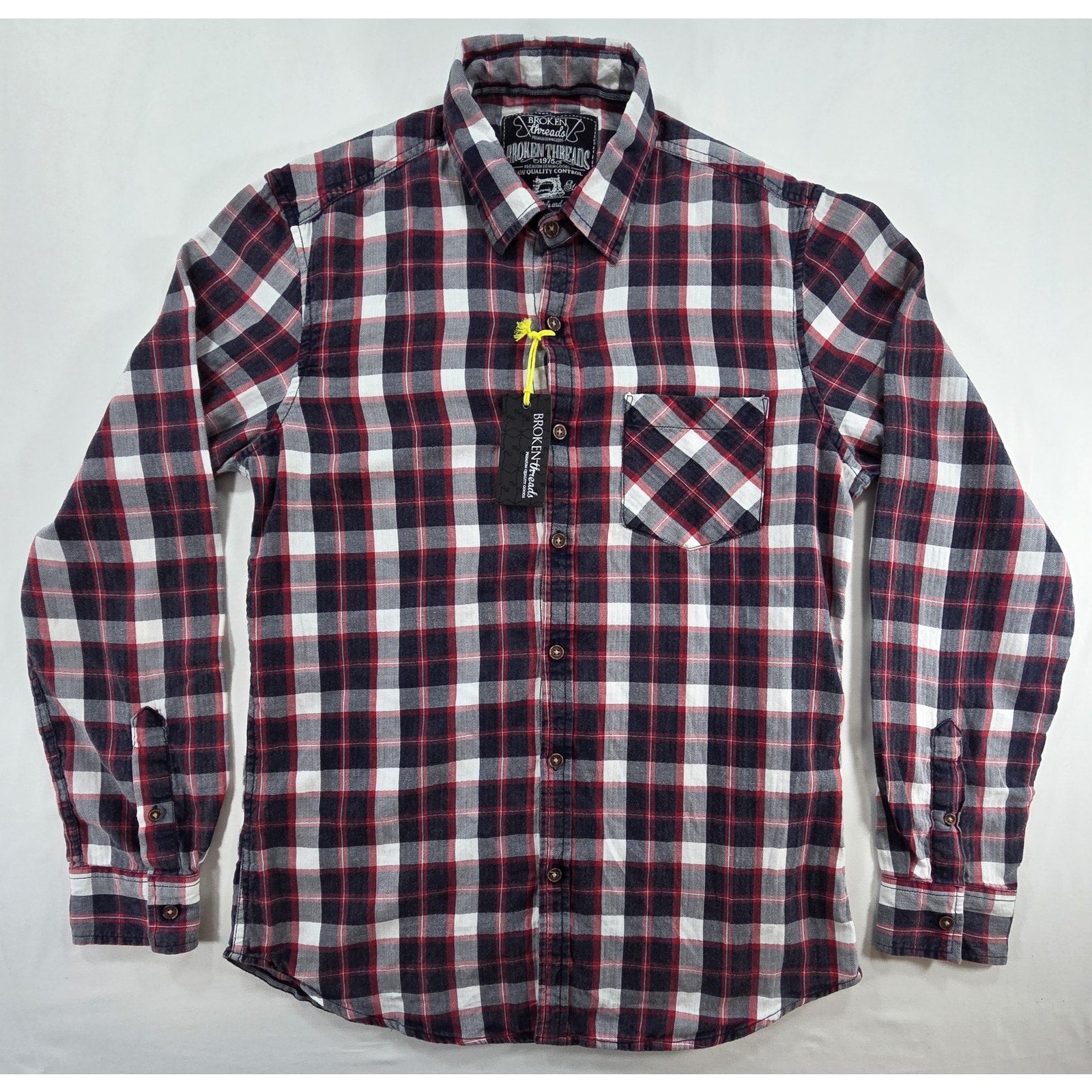 Broken Threads Plaid Long Sleeve Button Up Shirt – L
