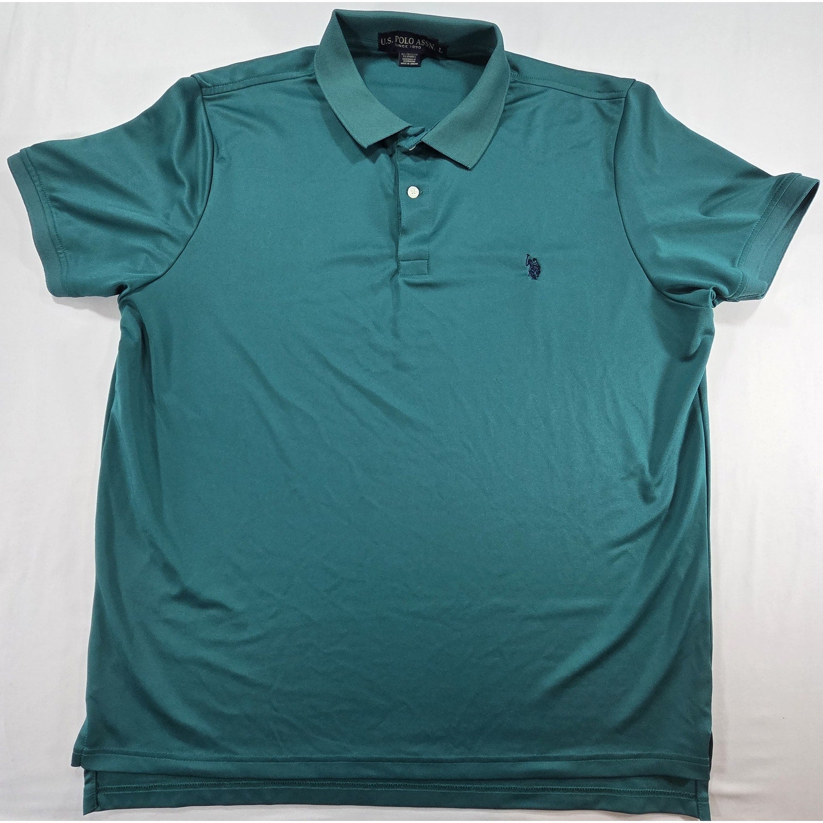 U.S. Polo Assn Short Sleeve Polo Shirt Teal Green – L