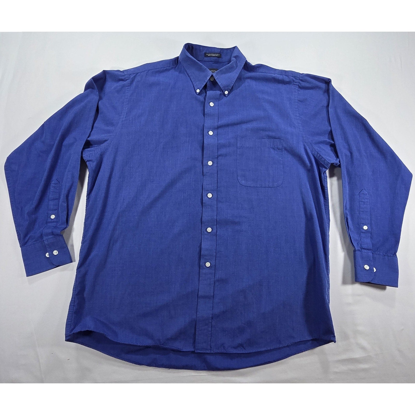 Arrow Classic Fit Wrinkle Free Dress Shirt – Blue – Mens 17 34/35