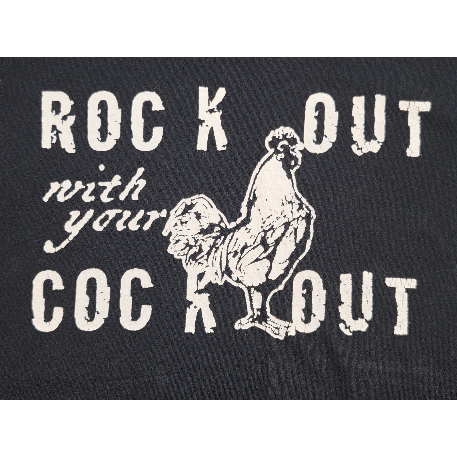 Anvil Rock Out With Your Out Graphic T Shirt Black – XL