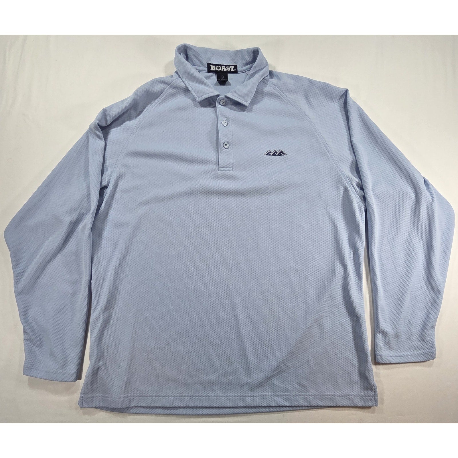 Boast Long Sleeve Henley Pullover Shirt Light Blue – L
