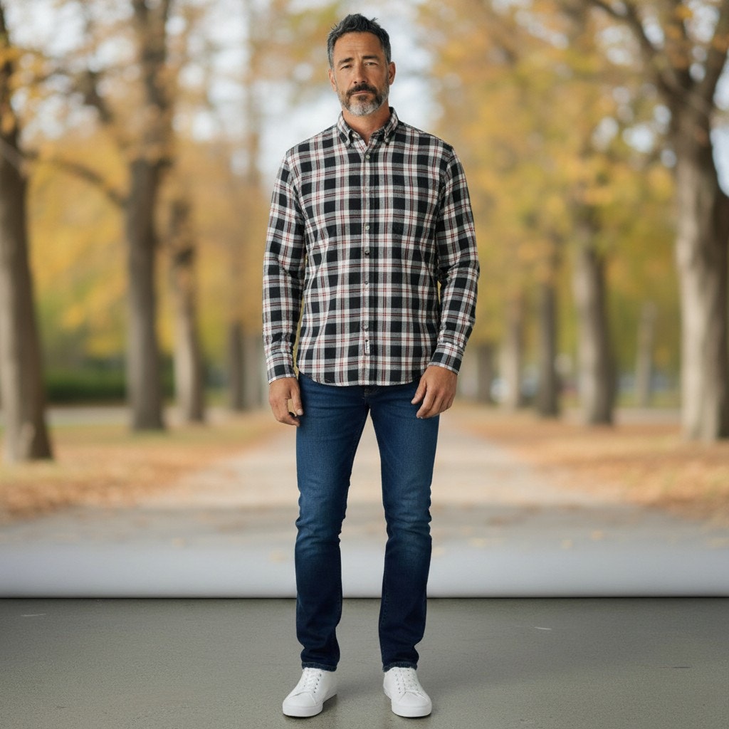 Lucky Brand Plaid Button Down Shirt Red Black – M