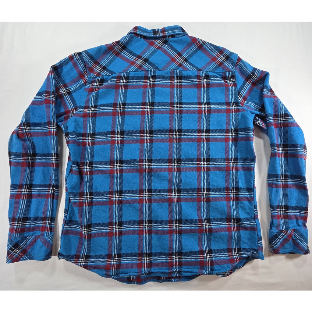 Aeropostale Plaid Flannel Button Down Shirt Blue Red – L