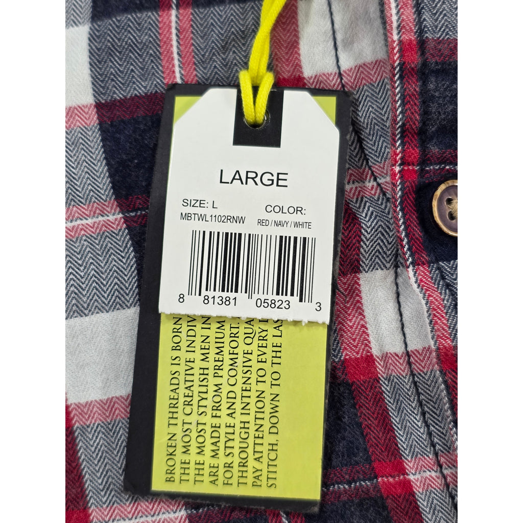 Broken Threads Plaid Long Sleeve Button Up Shirt – L