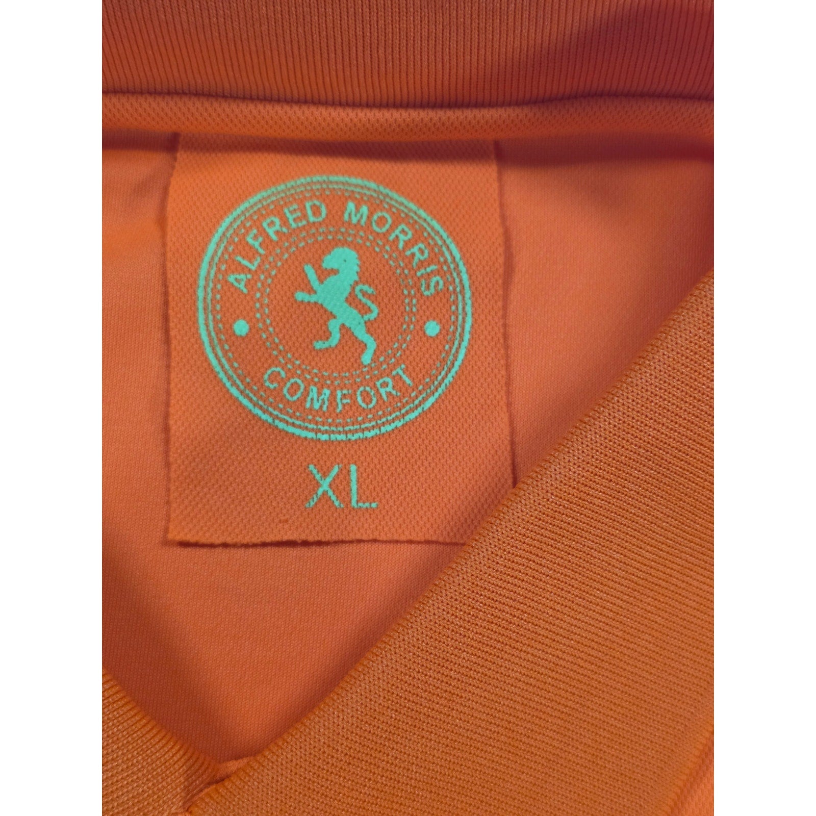 Alfred Morris Comfort Polo Shirt Neon Orange – XL