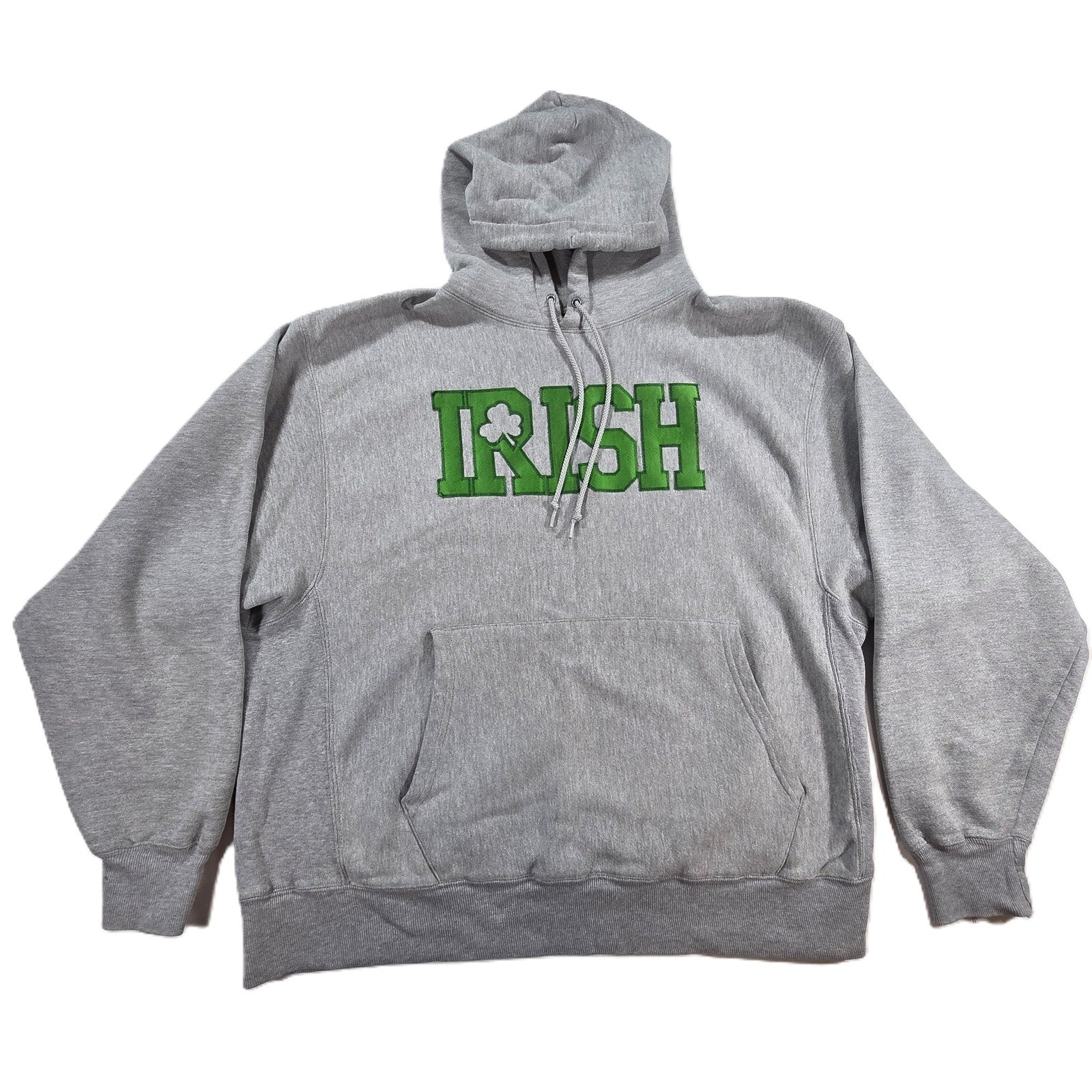 Champion Irish Embroidered Pullover Hoodie Gray – L
