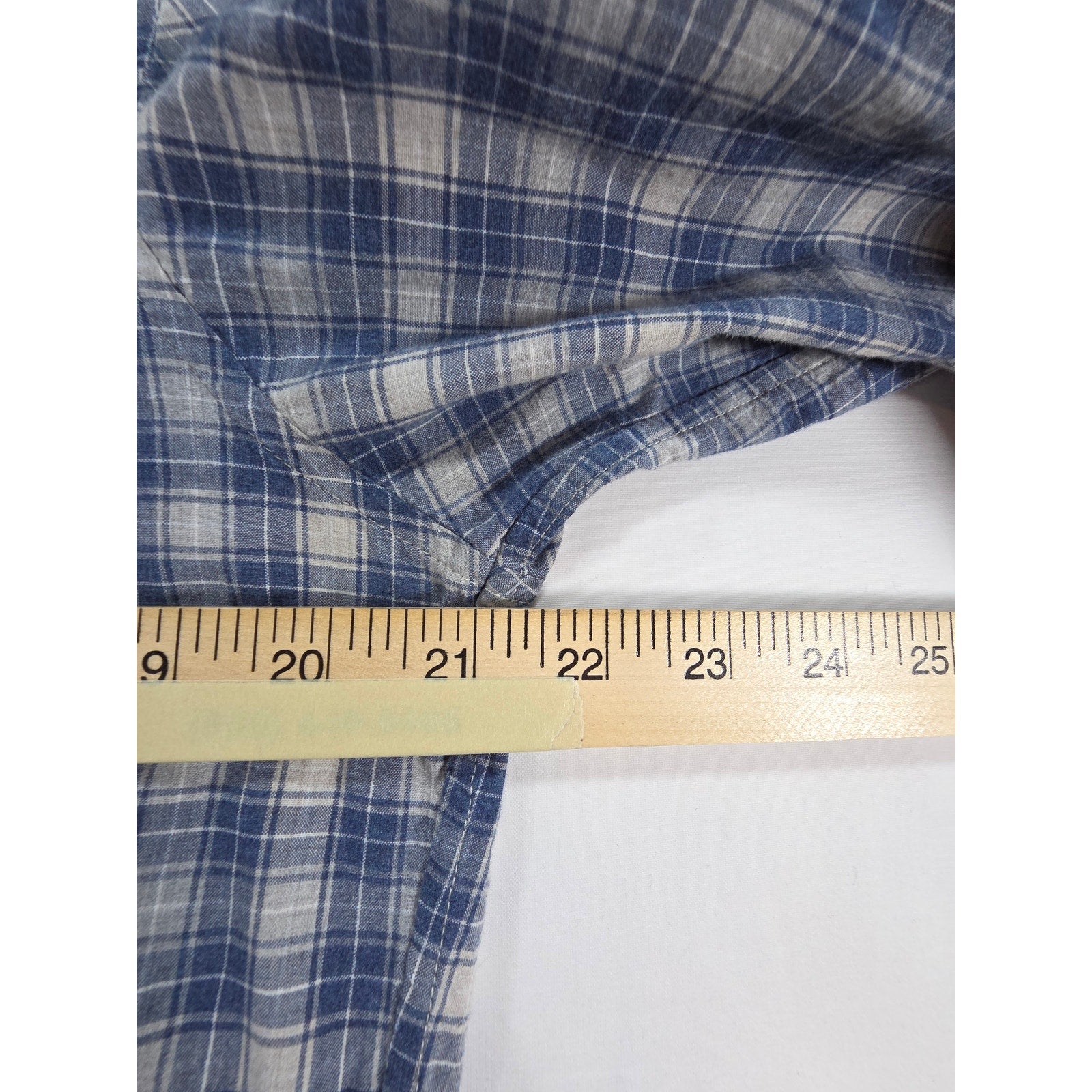 J Crew Slim Fit Plaid Button Down Shirt Blue Grey – M