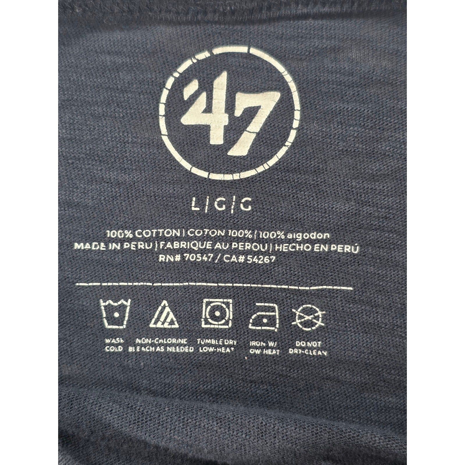 47 Brand Washington Nationals Graphic T Shirt Blue – L