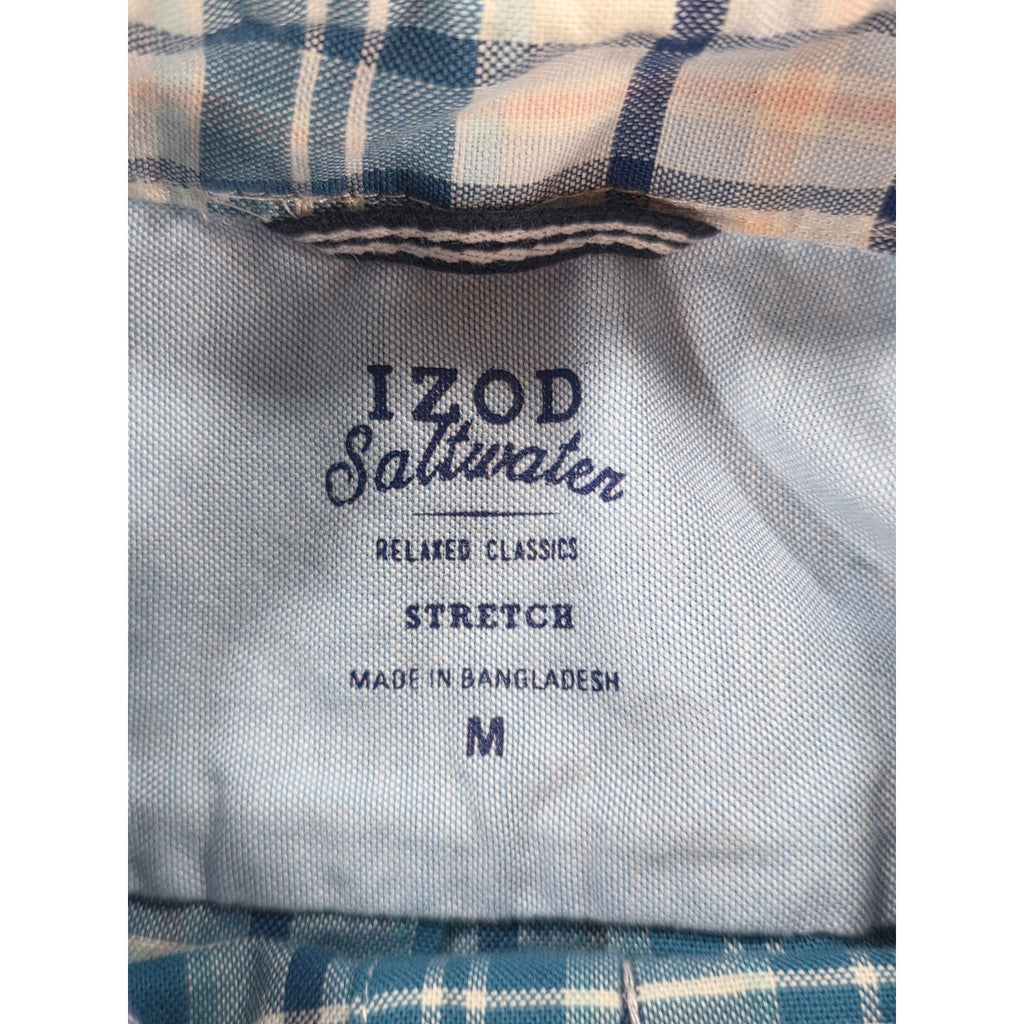 IZOD Saltwater Stretch Plaid Button Down Shirt – Size M