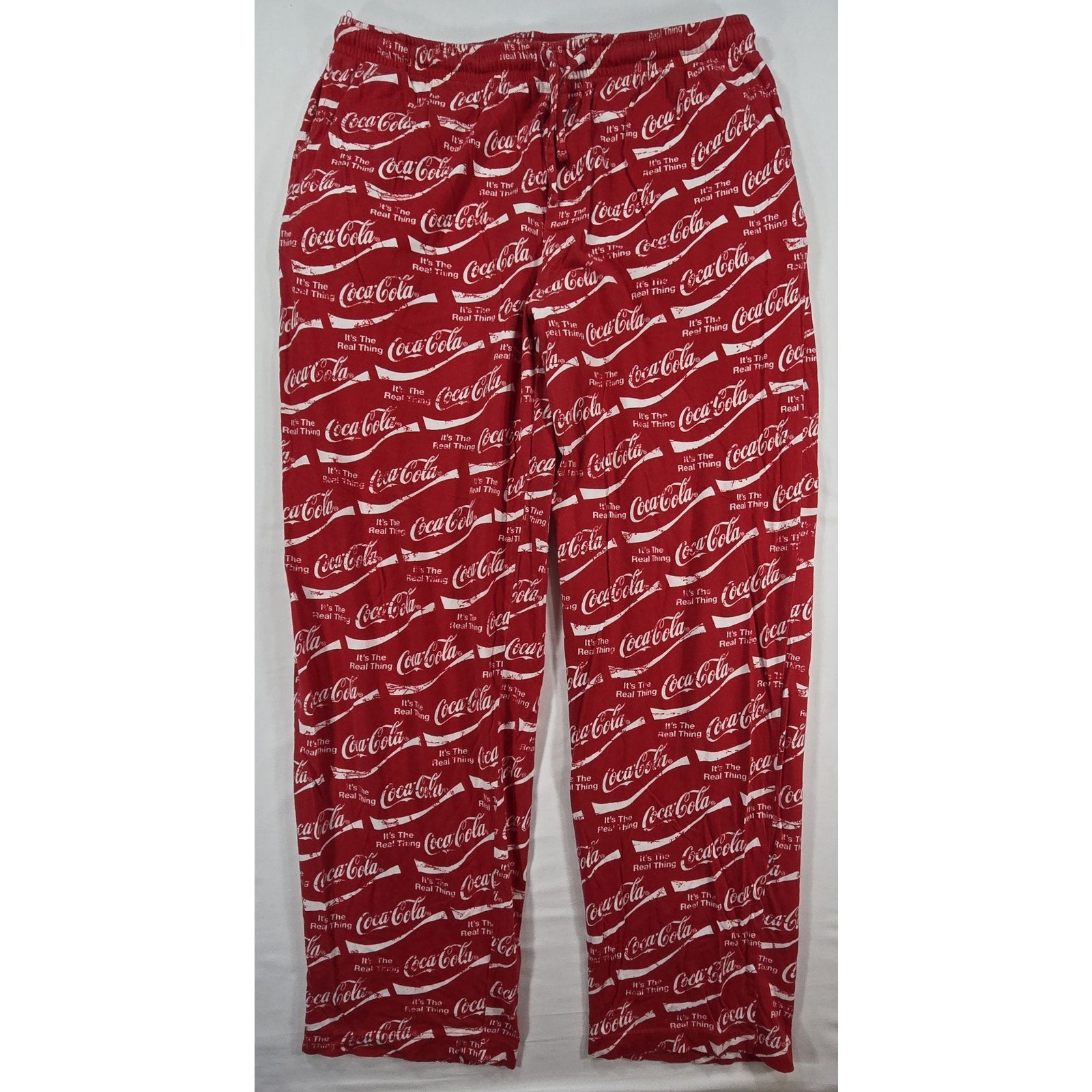 Coca Cola Pajama Pants Red Logo Print – M