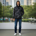 American Eagle Camo Hoodie Black – M