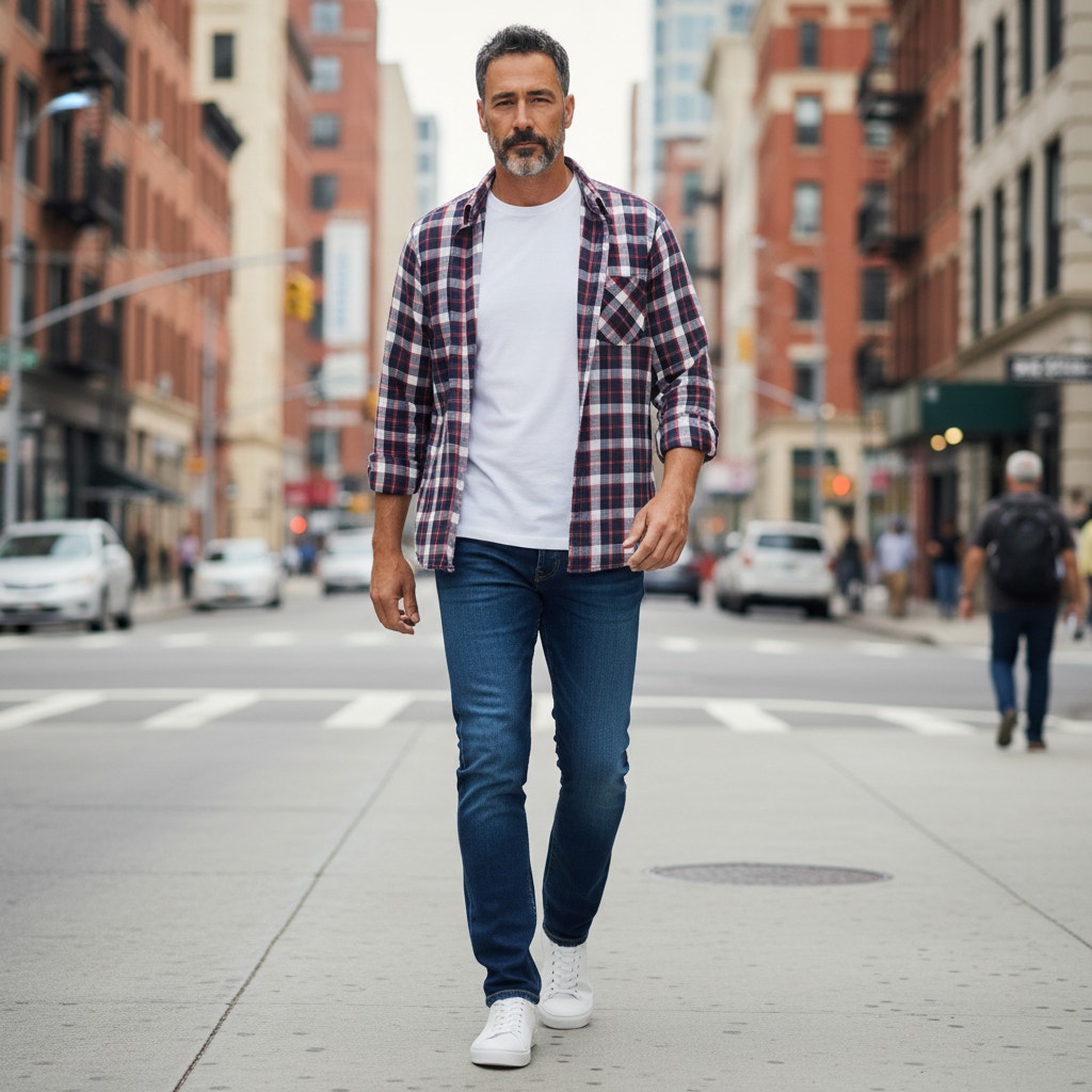 Broken Threads Plaid Long Sleeve Button Up Shirt – L