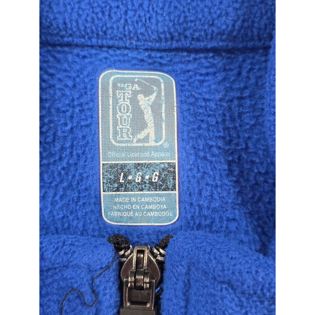 PGA Tour Full Zip Golf Vest Blue – L