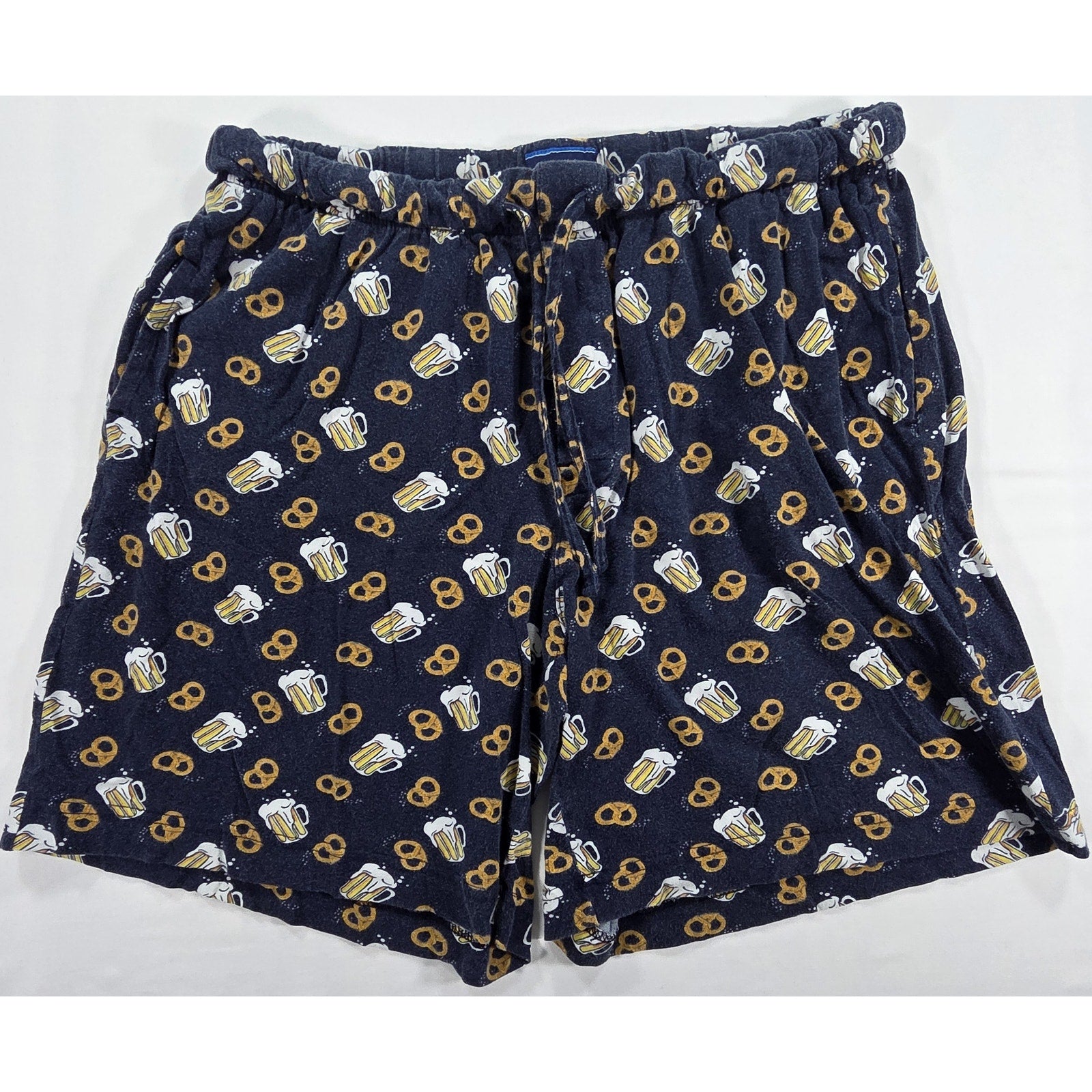 Croft & Barrow Pajama Shorts Beer & Pretzels Navy – L