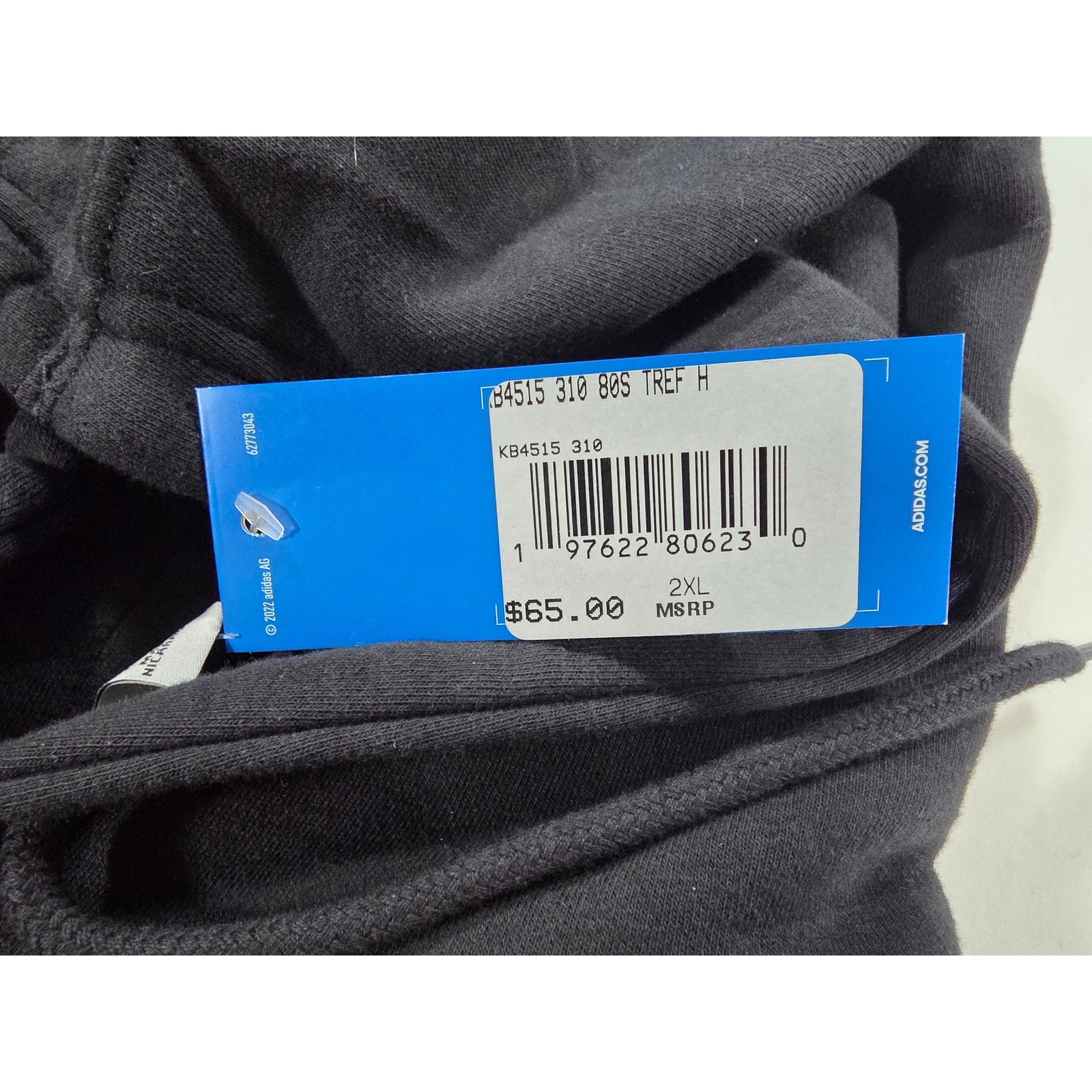 Adidas Originals Trefoil Graphic Pullover Hoodie – Black/Blue – Size XXL