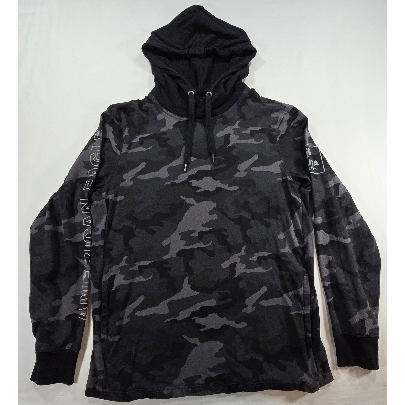 American Eagle Camo Hoodie Black – M