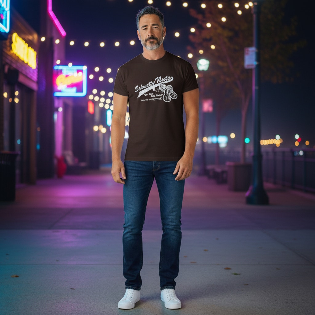 Anvil Schwetty Nuts Graphic T Shirt Brown – XL