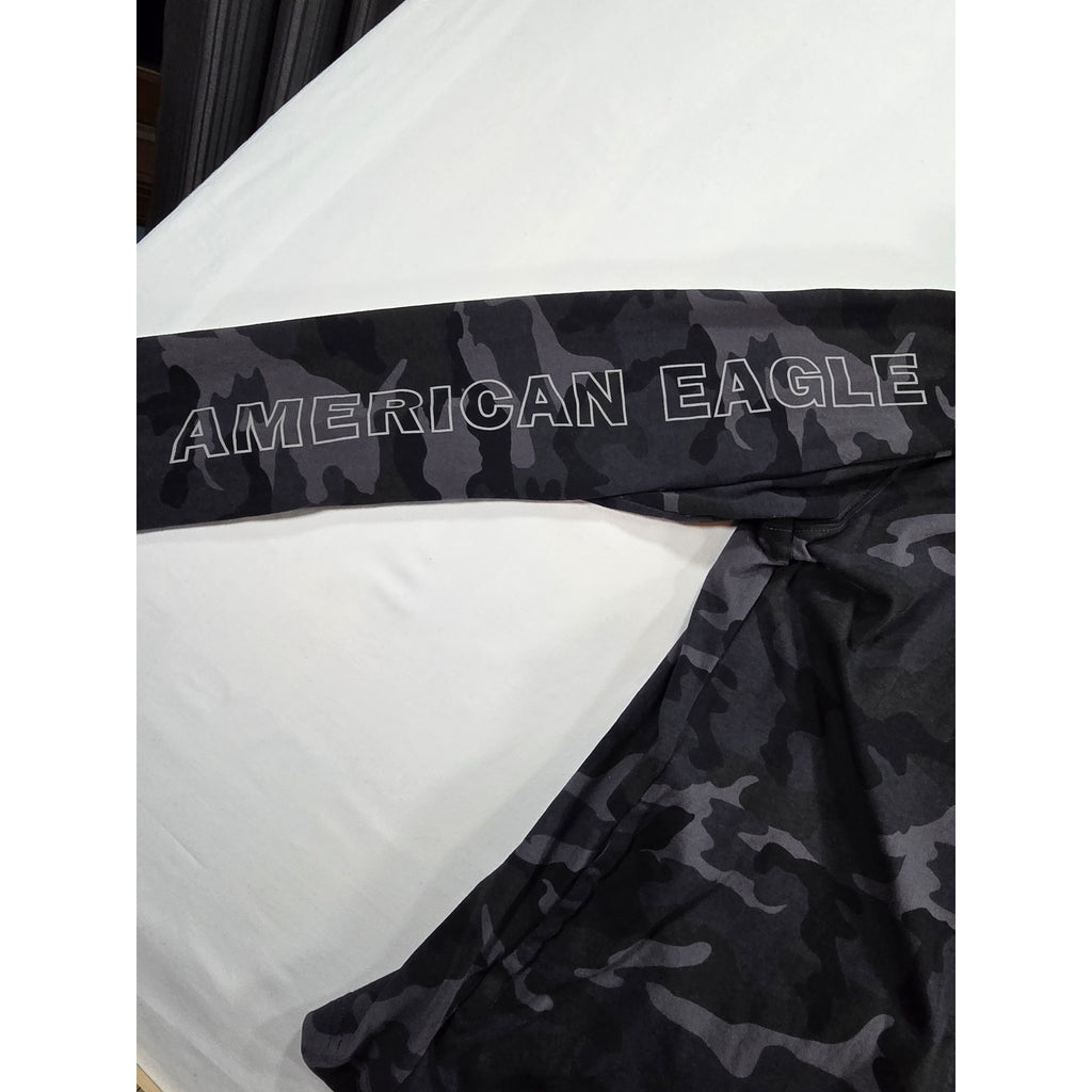 American Eagle Camo Hoodie Black – M