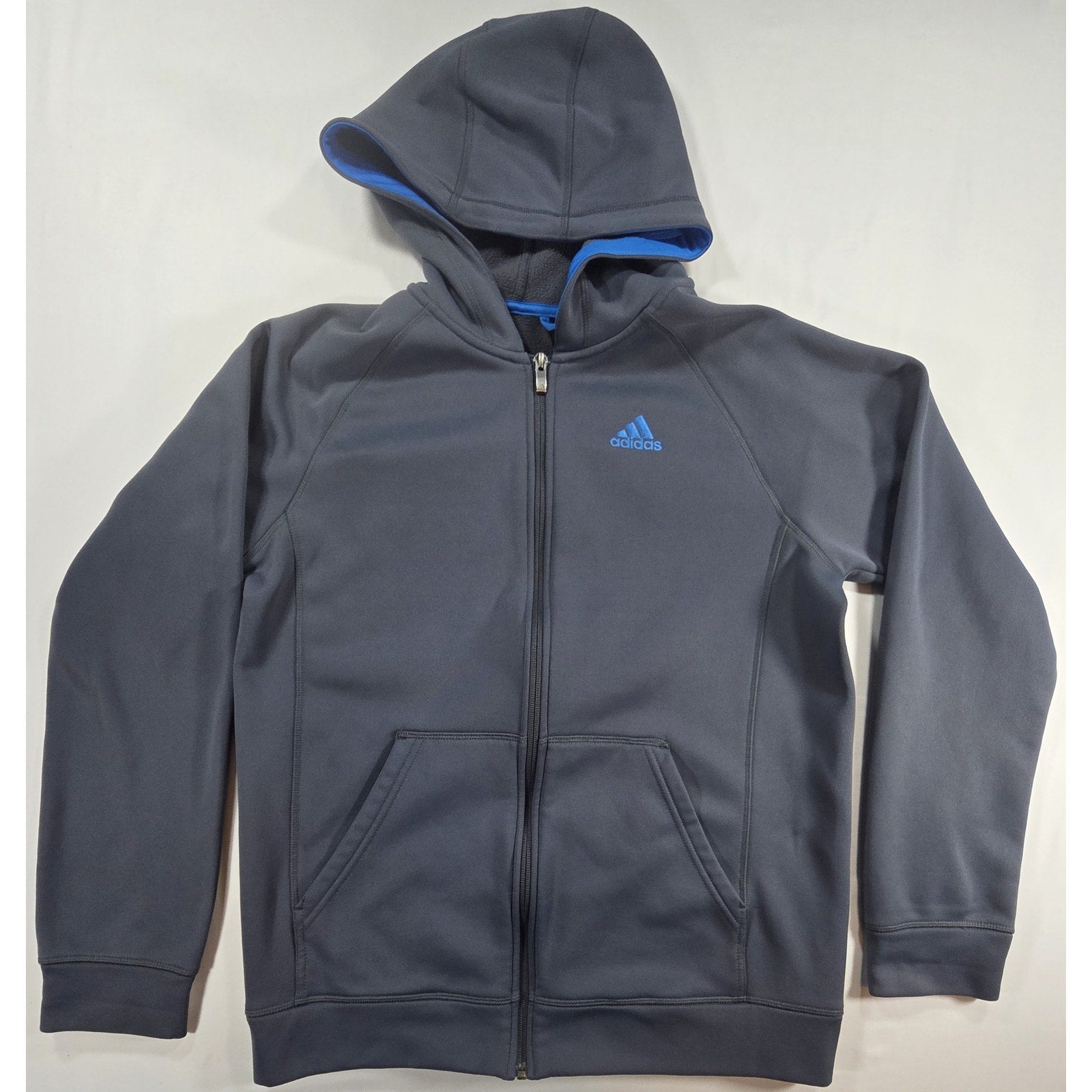 Adidas Zip Up Hoodie Slate Blue – XL