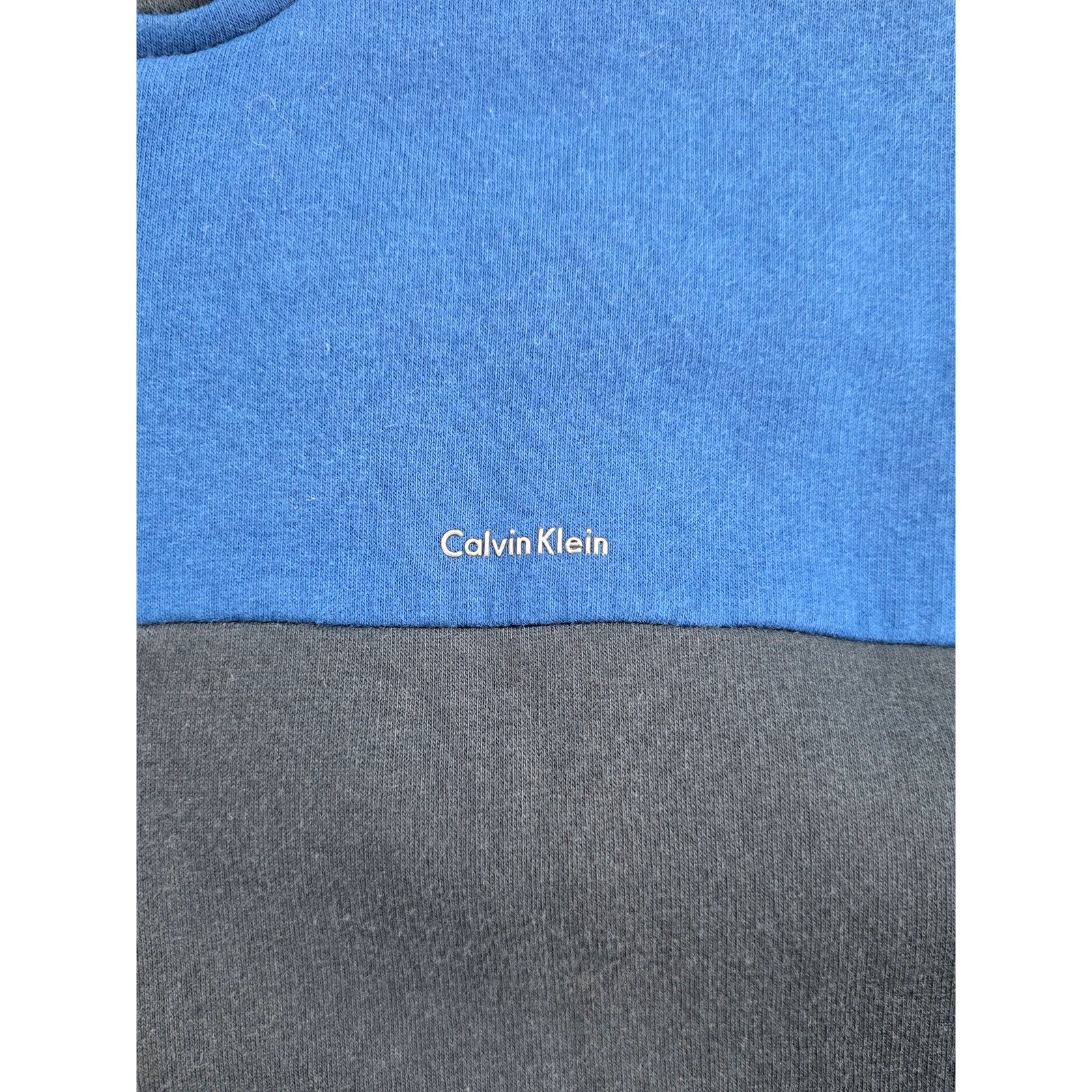 Calvin Klein Full Zip Fleece Jacket Blue Black – M