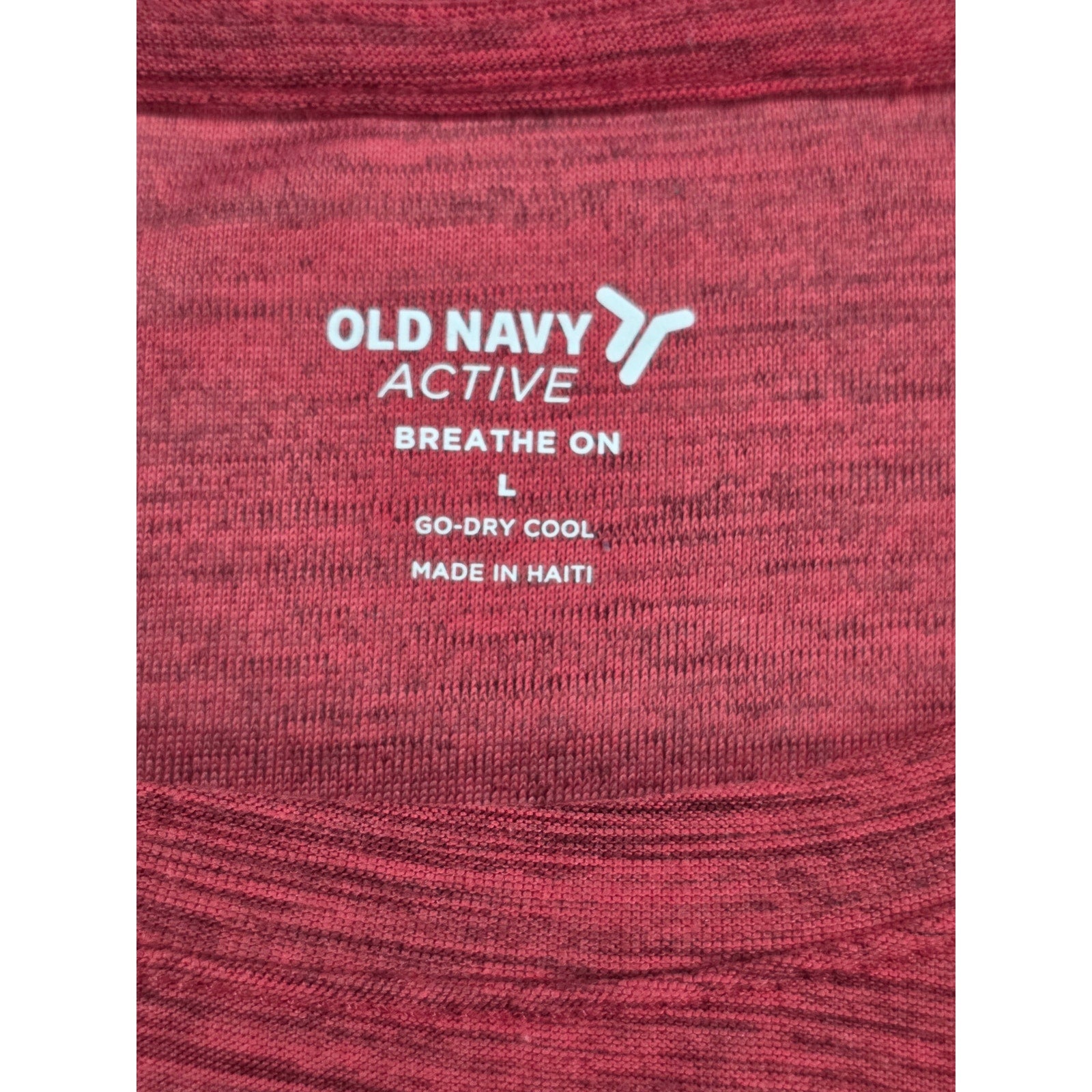 Old Navy Active Breathe On Go-Dry Cool Long Sleeve Athletic Shirt Burgundy – L