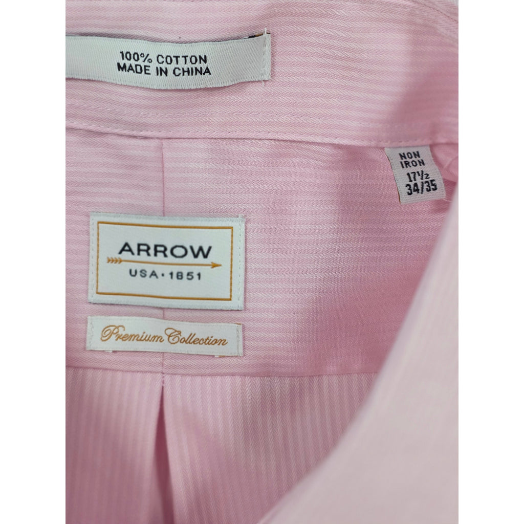 Arrow Premium Collection Dress Shirt Pink – 17 1/2 34/35