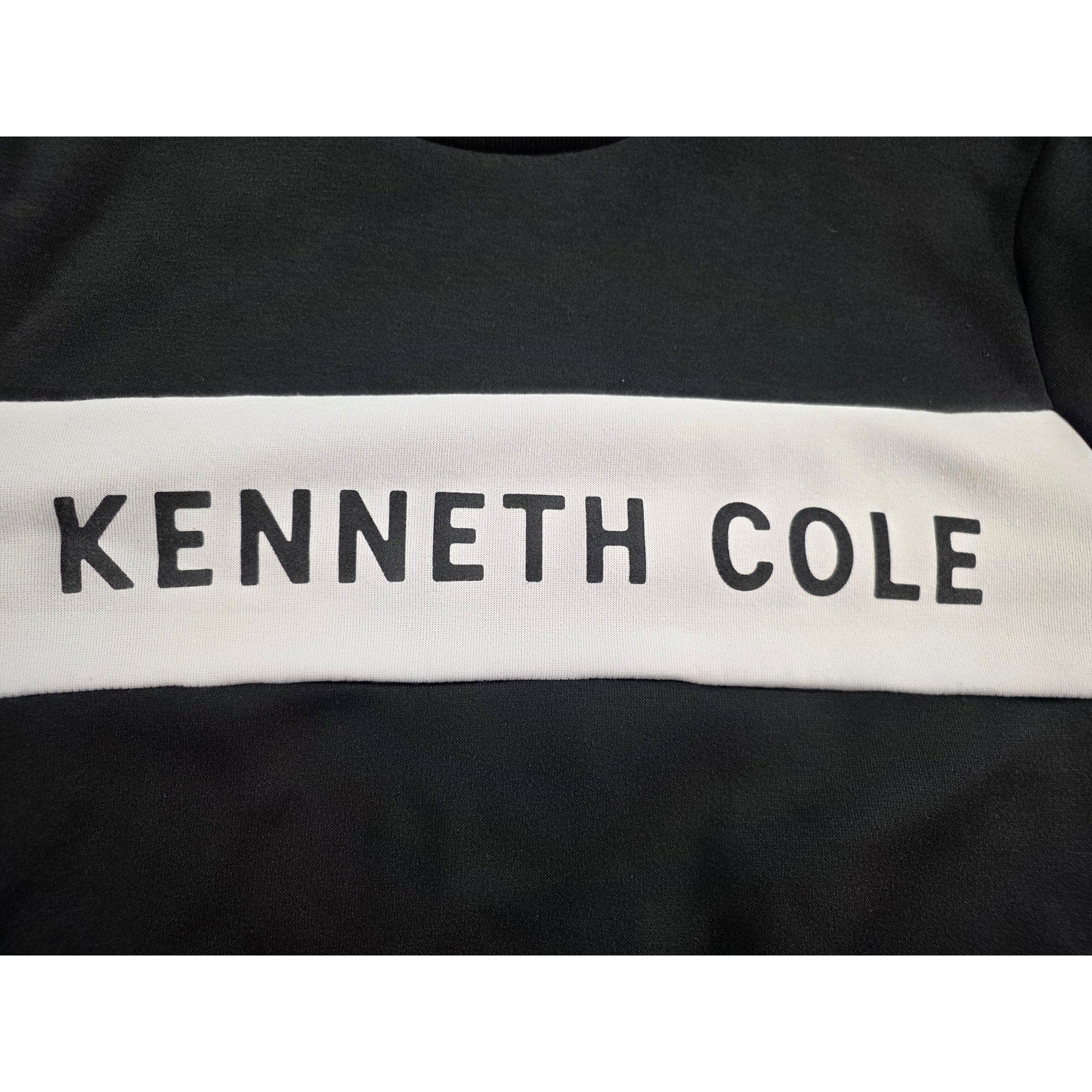 Kenneth Cole New York Logo Sweatshirt Black White – M